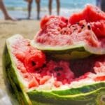 秋ヶ瀬公園BBQ場で提供しているすいか割りセット