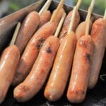秋ヶ瀬公園BBQ場で提供しているフランクフルト